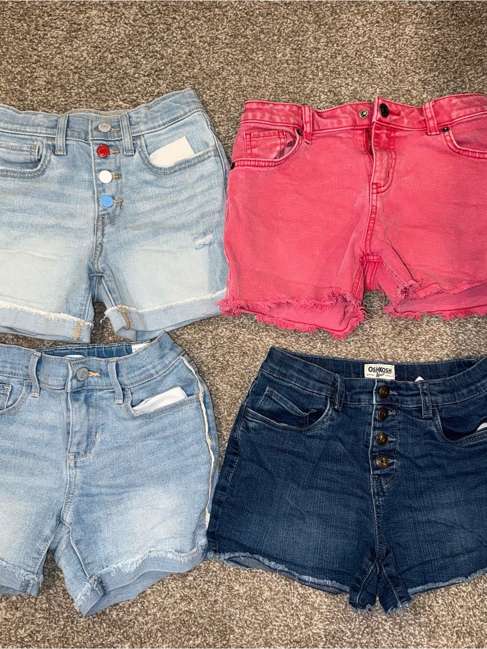 Girls Denim Shorts Set